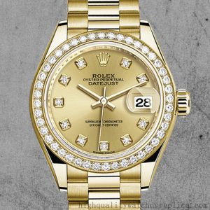 High Quality Replica Rolex Datejust 28mm Ladies m279138rbr-0023 Champagne Dial
